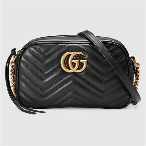 gucci black handbags leather|gucci small shoulder bag black.